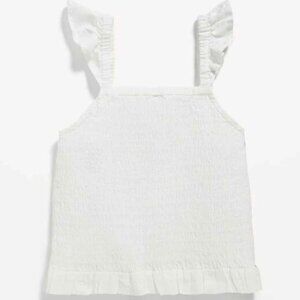 NEW OLD NAVY Printed Flutter-Sleeve Smocked Top for Girls